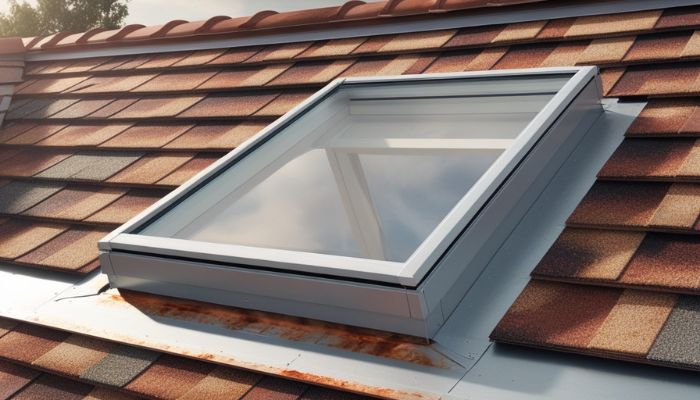 Roof with Skylight Flashing