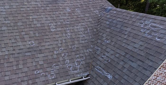 Roof with white circle