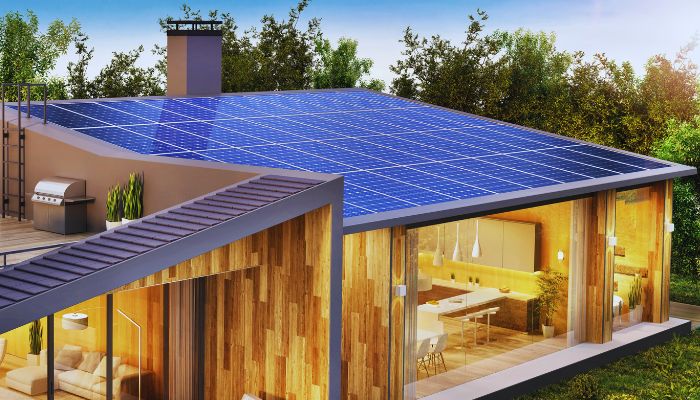 Solar roof with Skillion Design 