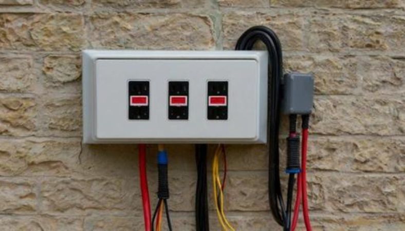 electricity board on wall 